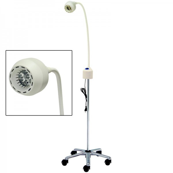 Lampada LED per visita medica: lampada multiposizione, LED 10W e base in alluminio